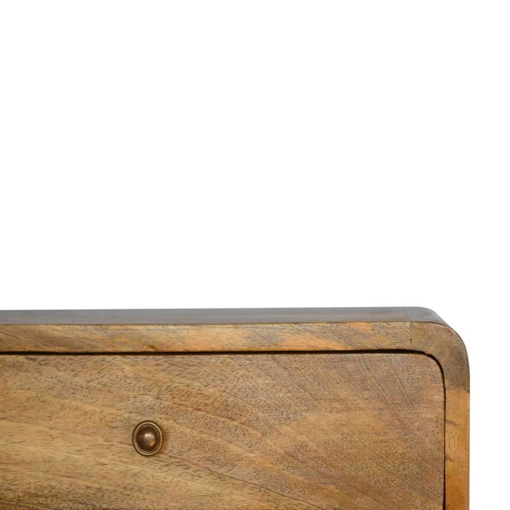 Comodino a fessura aperta con curva fluttuante