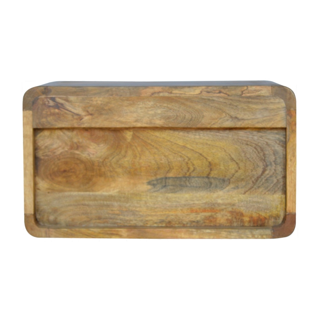 Comodino a fessura aperta con curva fluttuante