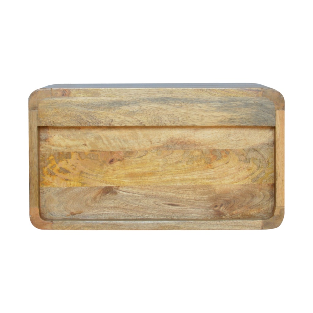 Comodino sospeso a 2 cassetti in rovere