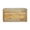 Comodino sospeso a 2 cassetti in rovere