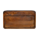 Comodino sospeso in castagno curvato