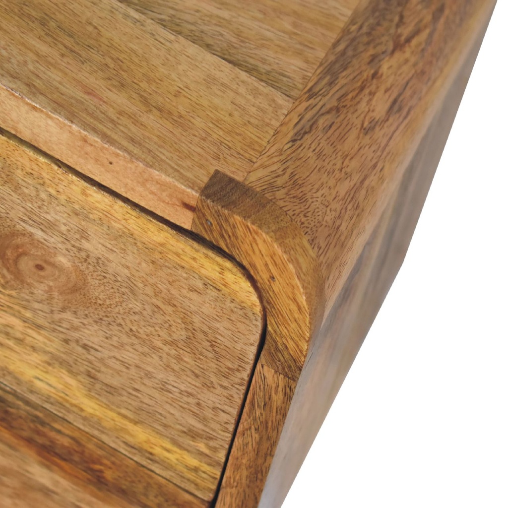 Comodino sospeso Mini Curve in rovere