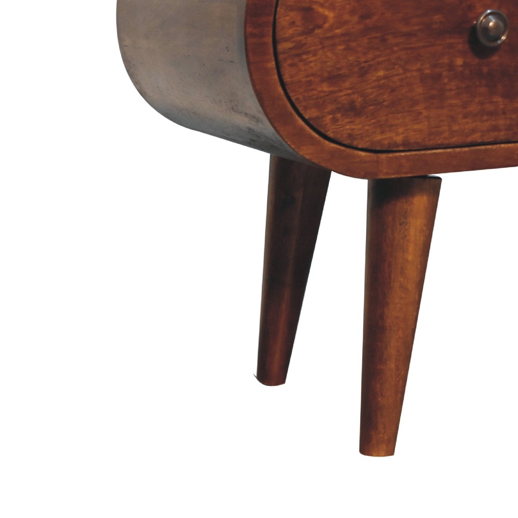 Mobile TV circolare in castagno