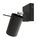 RING wall lamp black one switch
