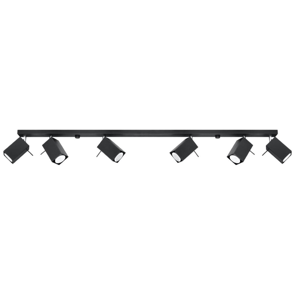 Lampada a soffitto MERIDA 6L nero