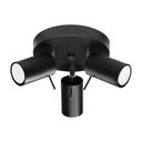 Lampada a soffitto RING 3P nero