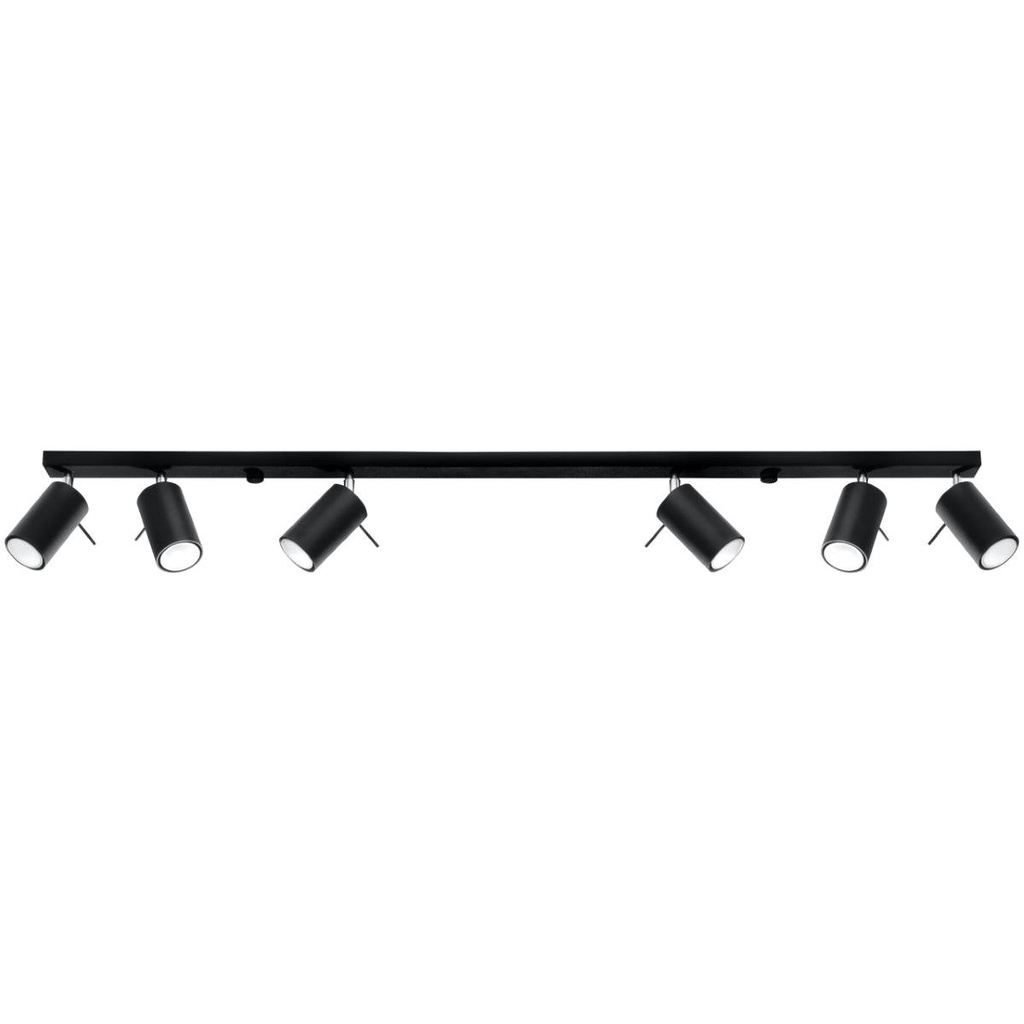 [SL.0334] RING 6L Black Ceiling Lamp