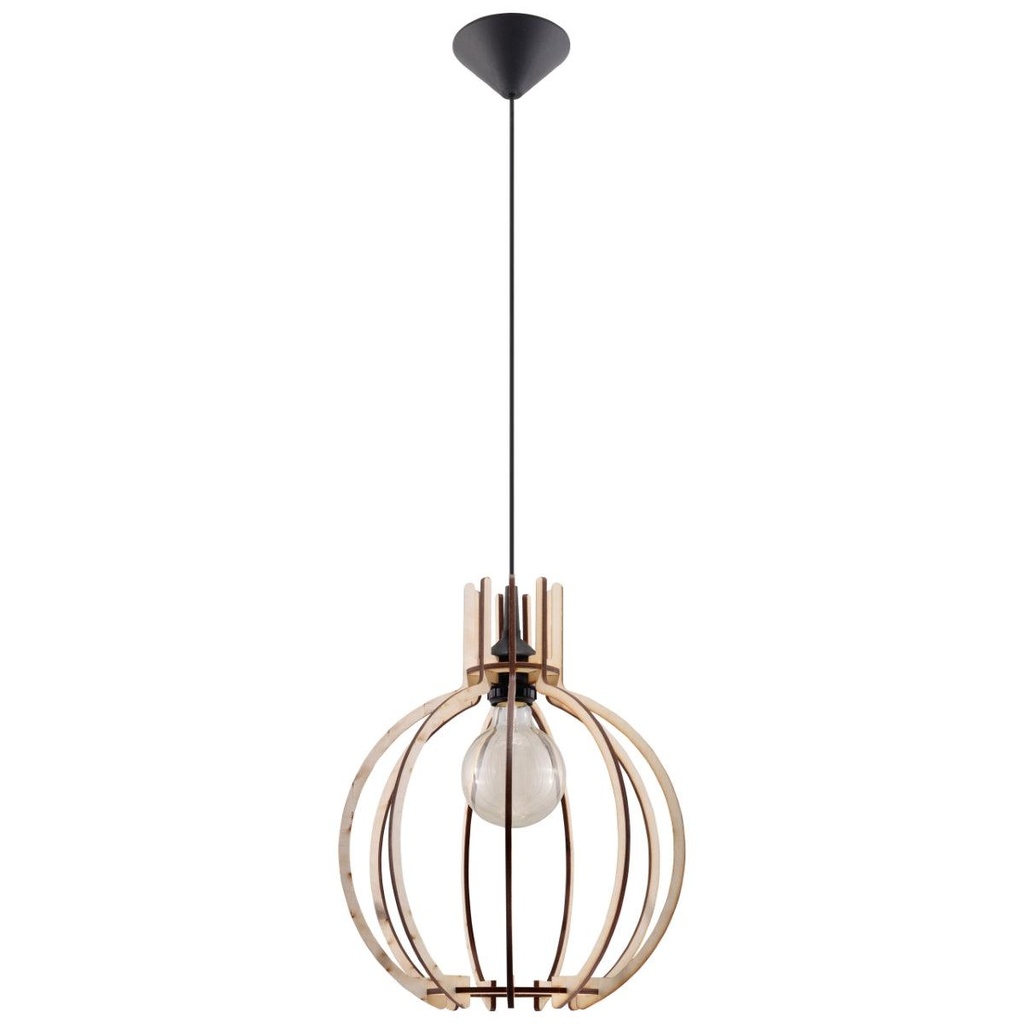 [SL.0391] ORANGE pendant lamp in natural wood