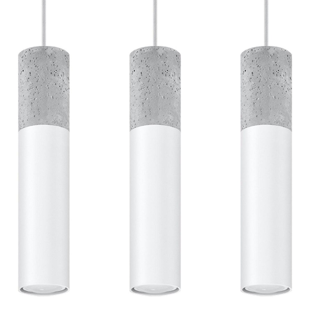 BORGIO 3L White Suspension Lamp