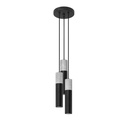 BORGIO 3P Black Suspension Lamp