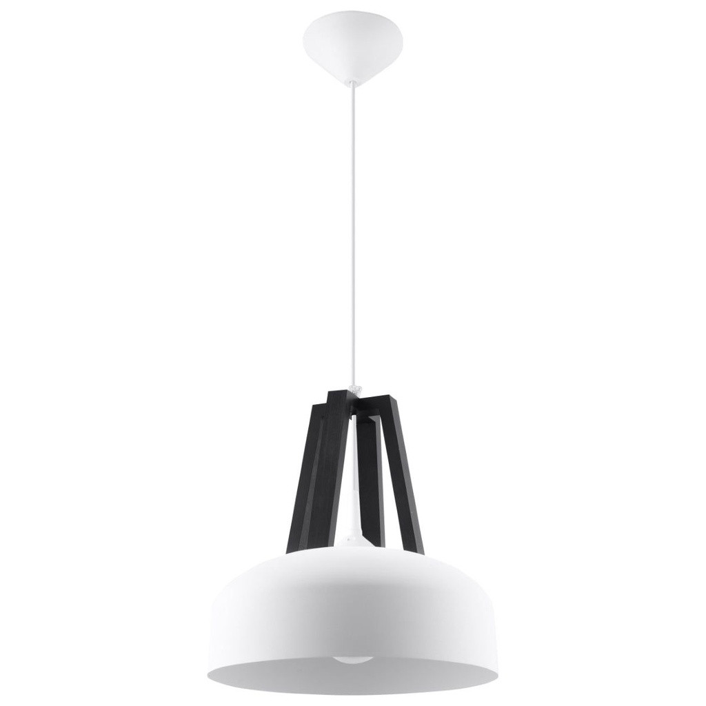 Lampada a sospensione CASCO bianco/nero