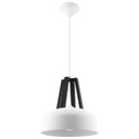 Lampada a sospensione CASCO bianco/nero