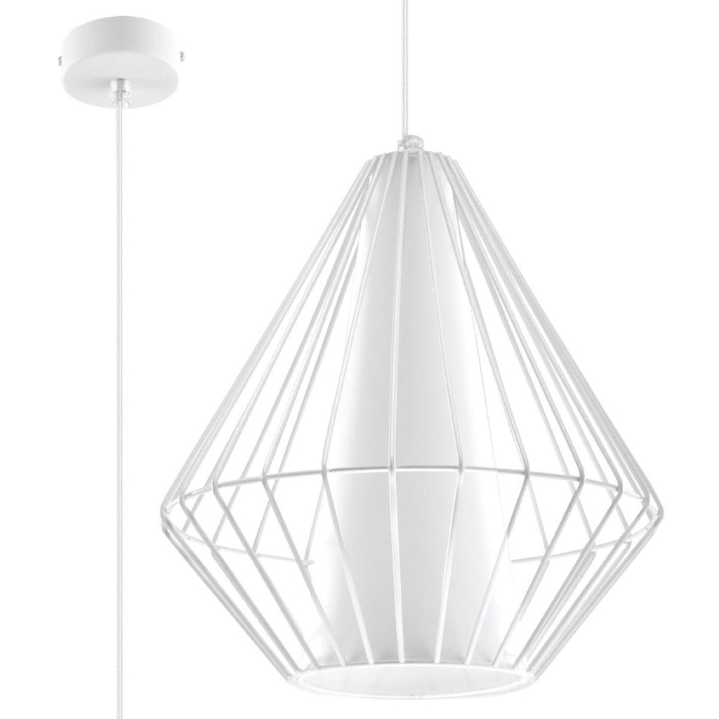 Lampada a sospensione DEMI bianco