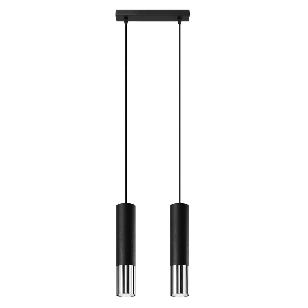[SL.0941] LOOPEZ 2 pendant lamp black/chrome