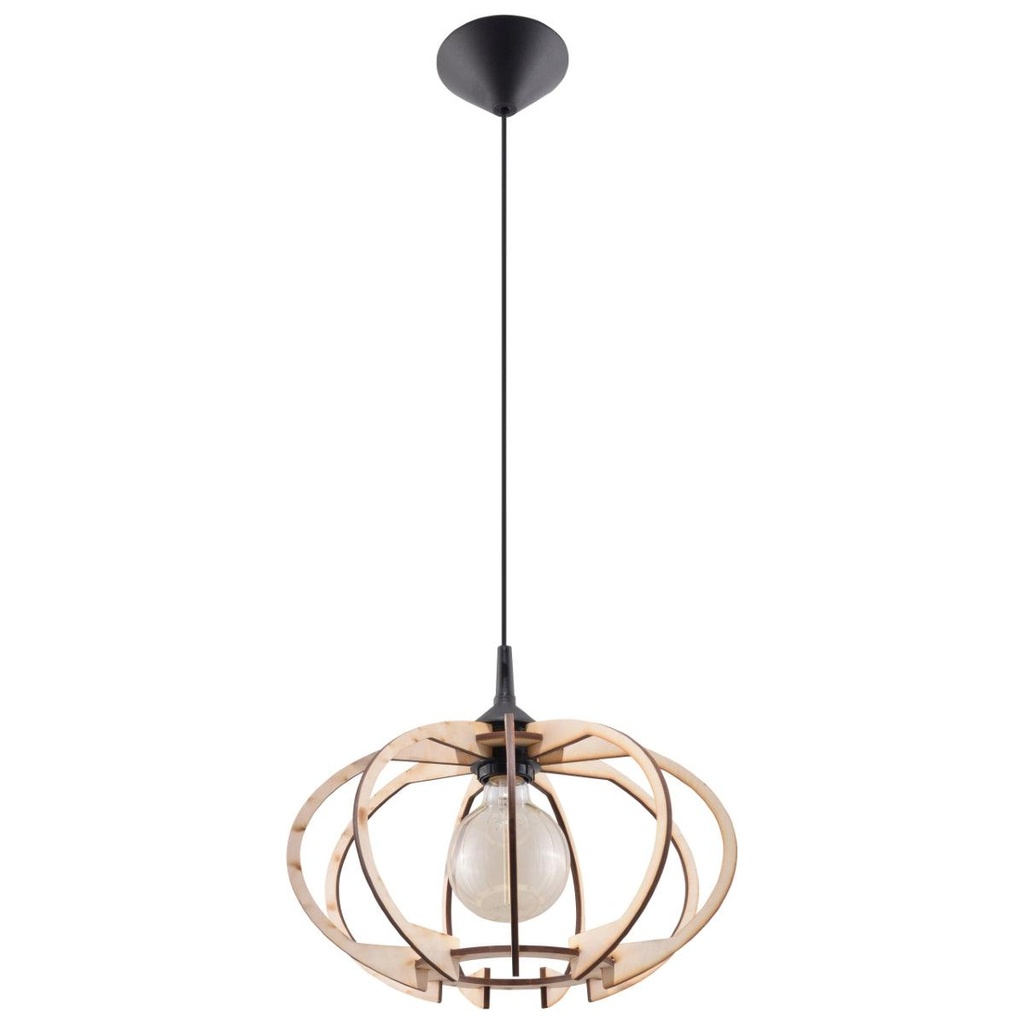 Lampada a sospensione MANDELINO in legno naturale