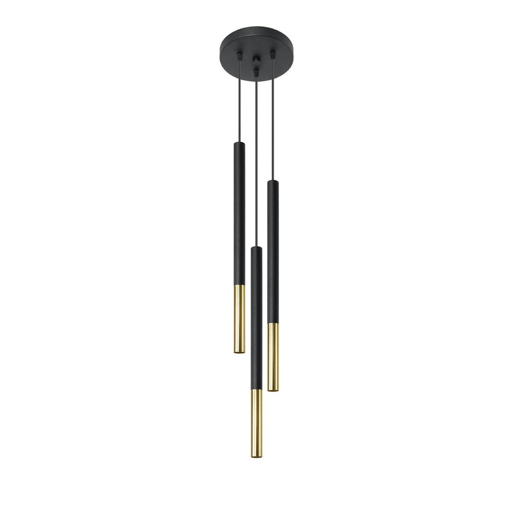 MOZAICA 3P pendant lamp black/gold