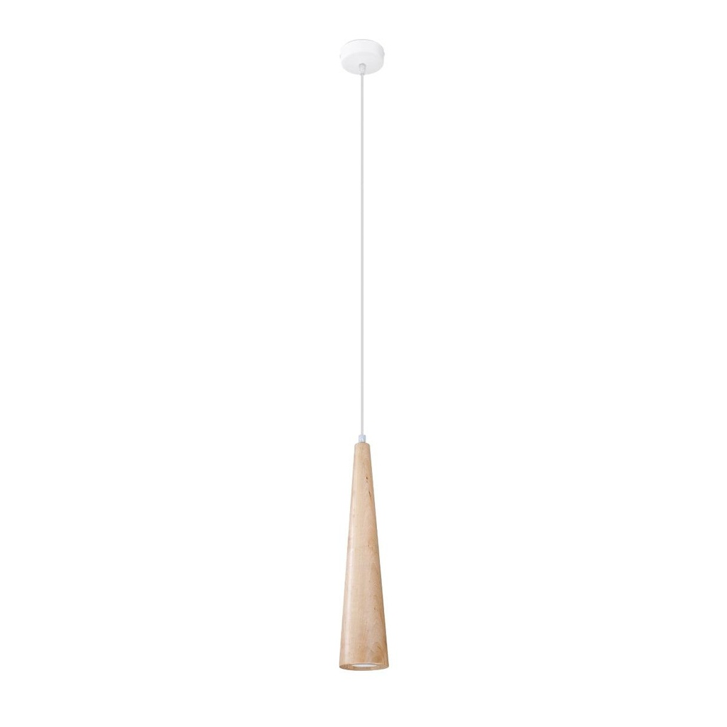 SULA 1 Lampada a sospensione in legno naturale