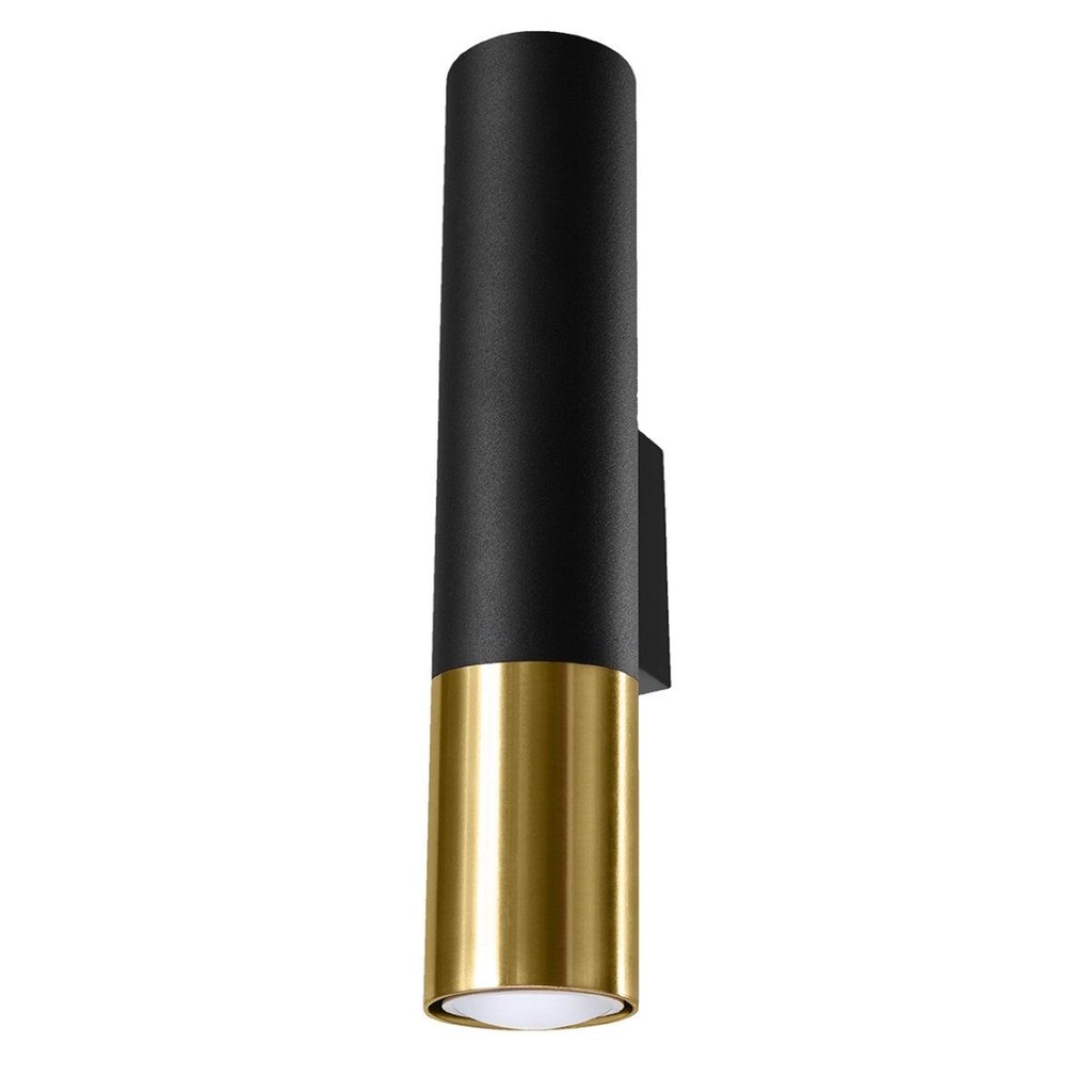 [SL.0950] Lampada da parete LOOPEZ nero/oro
