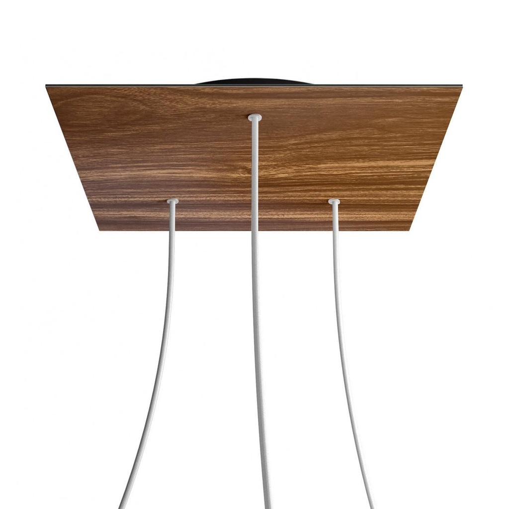 XXL Rose-One square rosette, 400 mm with 3 holes and 4 side holes