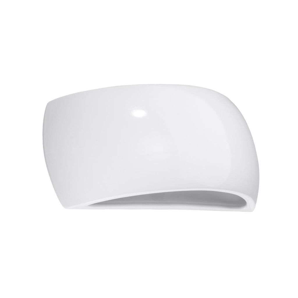 PONTIUS gloss white painted wall lamp