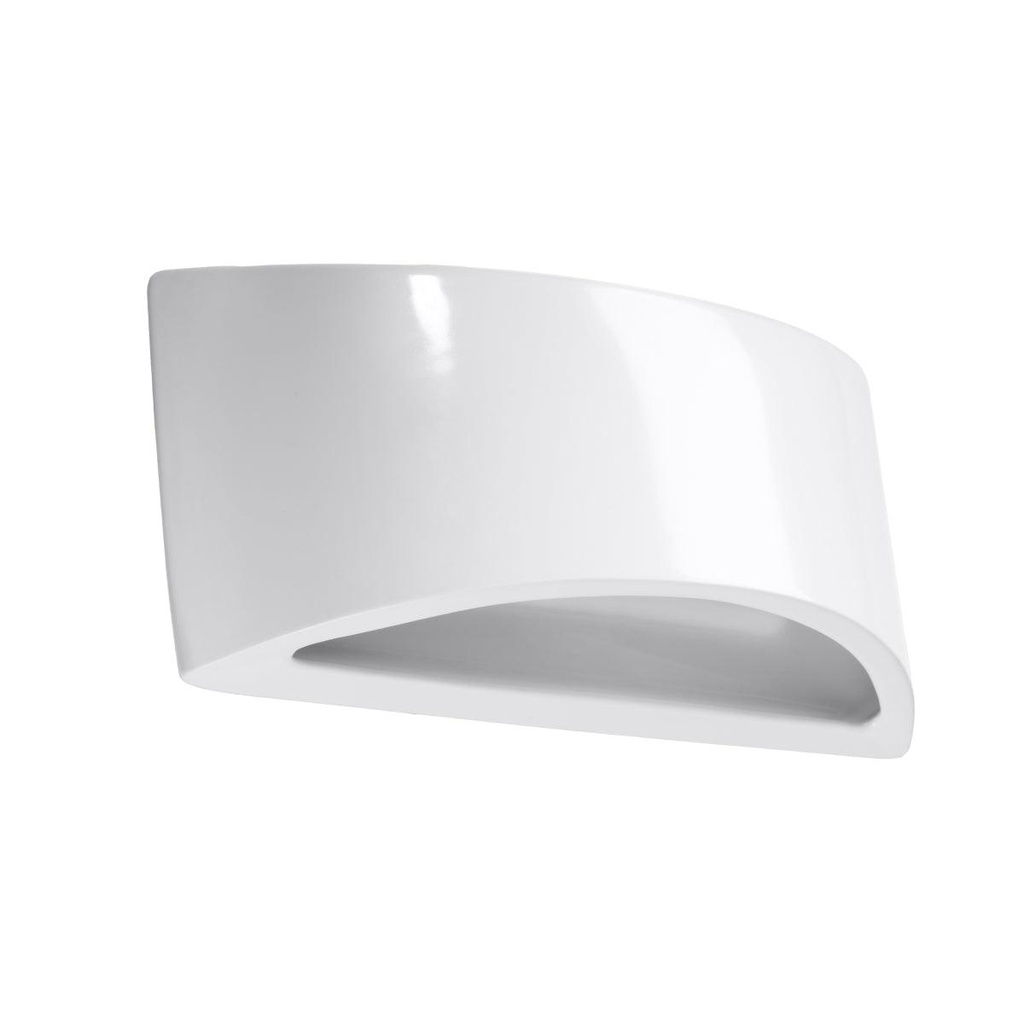 Lampada da parete verniciata VIXEN bianco lucido