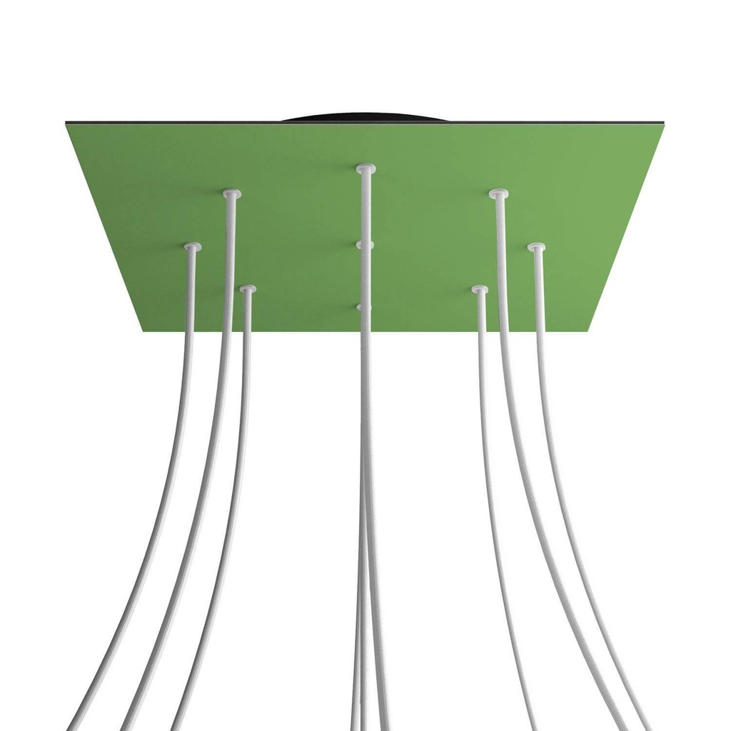 XXL Rose-One square rosette, 400 mm with 9 holes and 4 side holes