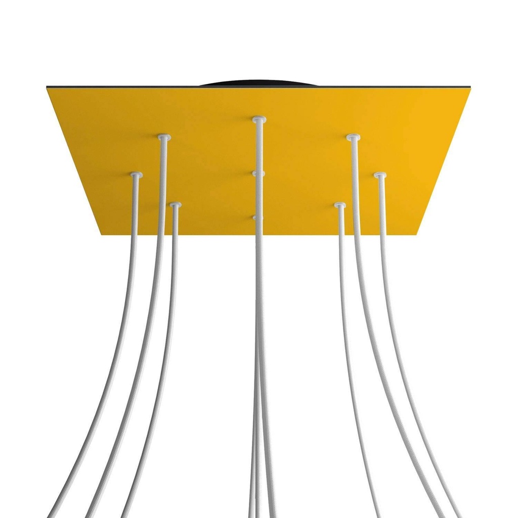 XXL Rose-One square rosette, 400 mm with 9 holes and 4 side holes