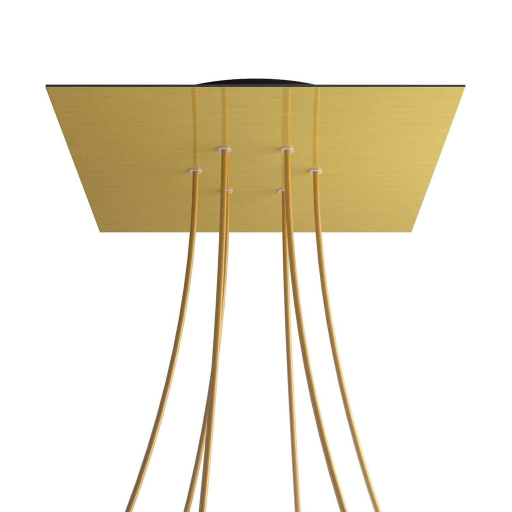 XXL Rose-One square rosette, 400 mm with 6 holes and 4 side holes