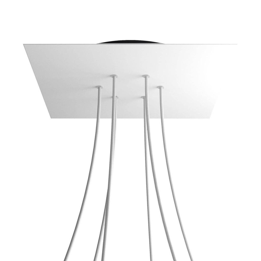 XXL Rose-One square rosette, 400 mm with 6 holes and 4 side holes