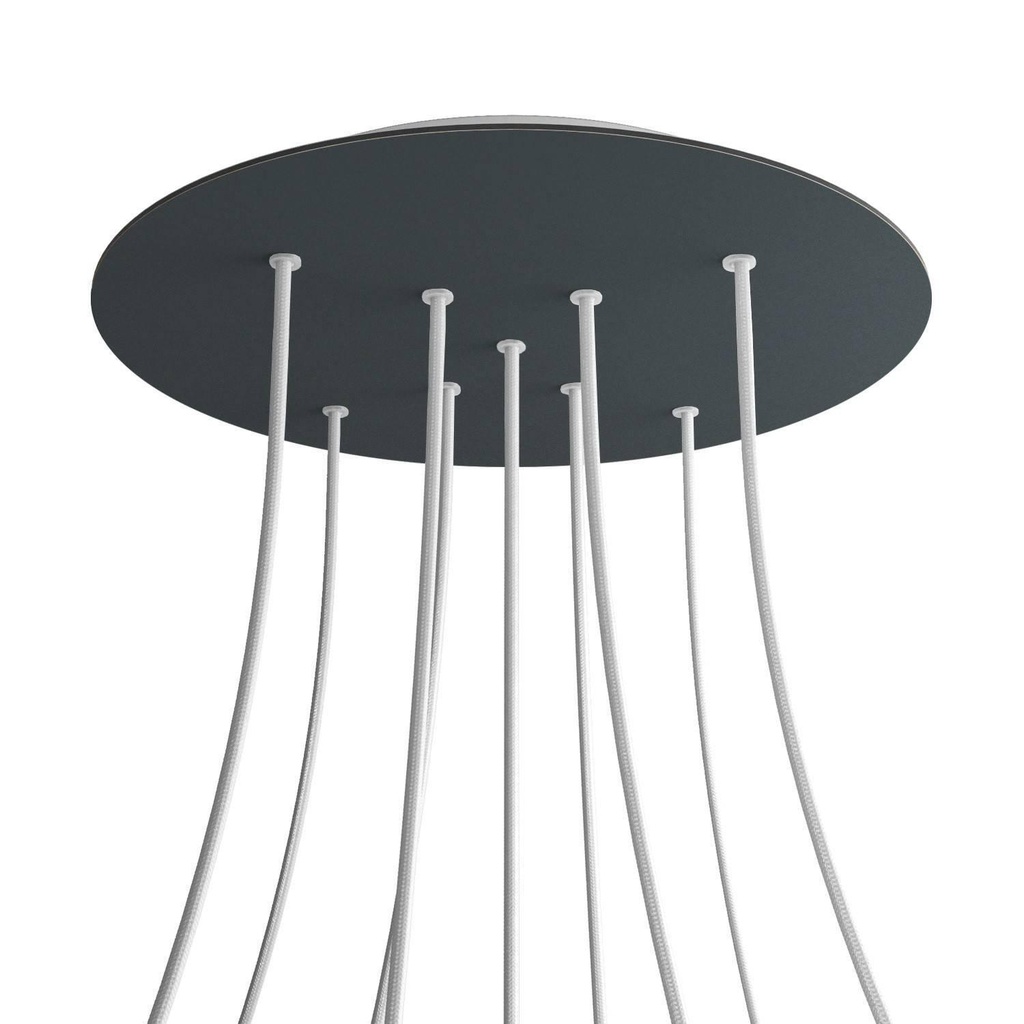 Rosone XXL Rose-One rotondo, diametro 400 mm con 9 fori a X e 4 fori