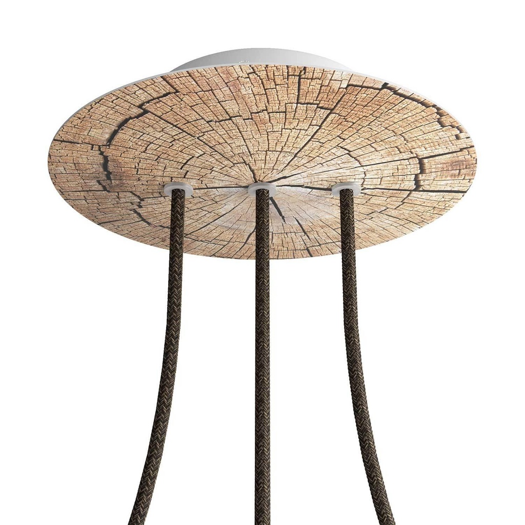 Rose-One round rosette, diameter 200 mm with 3 holes in line and 4