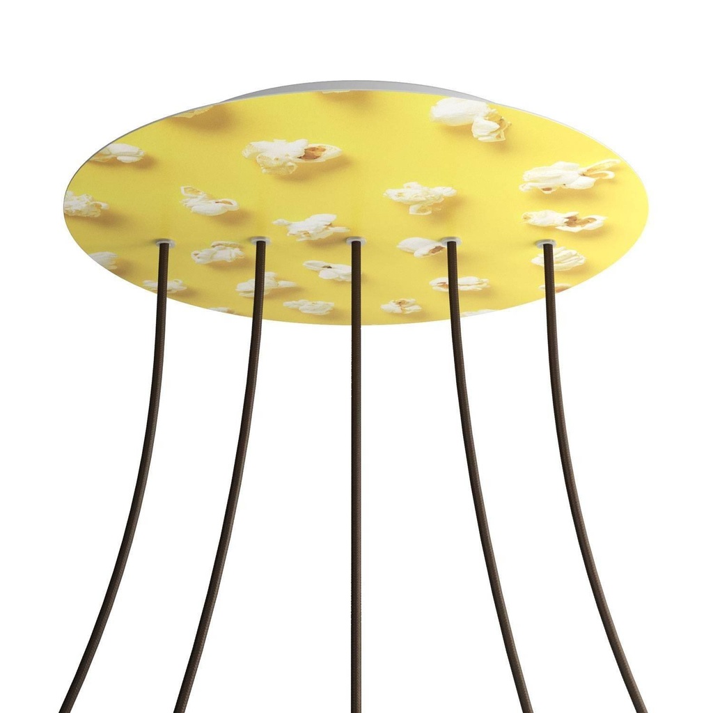 Rosone XXL Rose-One rotondo, diametro 400 mm con 5 fori in linea e 4