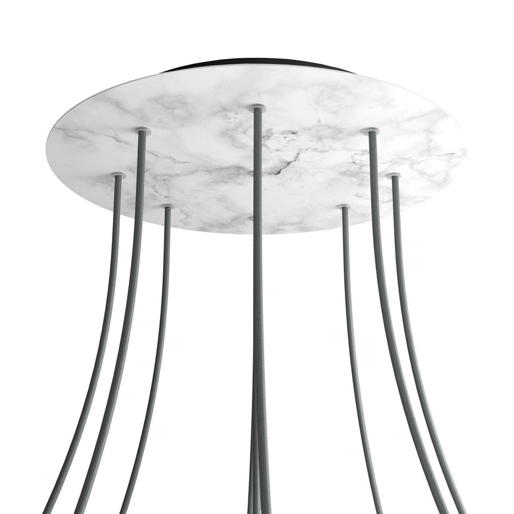 Rosone XXL Rose-One rotondo, diametro 400 mm con 9 fori e 4 fori