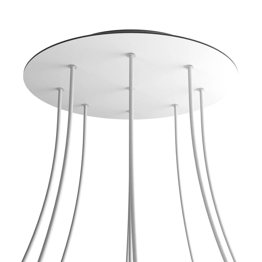 Rose-One XXL rosette round, 400 mm diameter with 9 holes and 4 holes