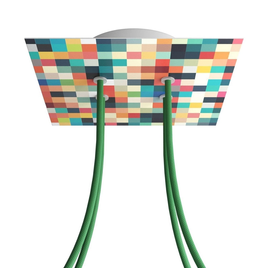 Rose-One square rosette, 200 mm with 4 holes and 4 side holes - PROMO