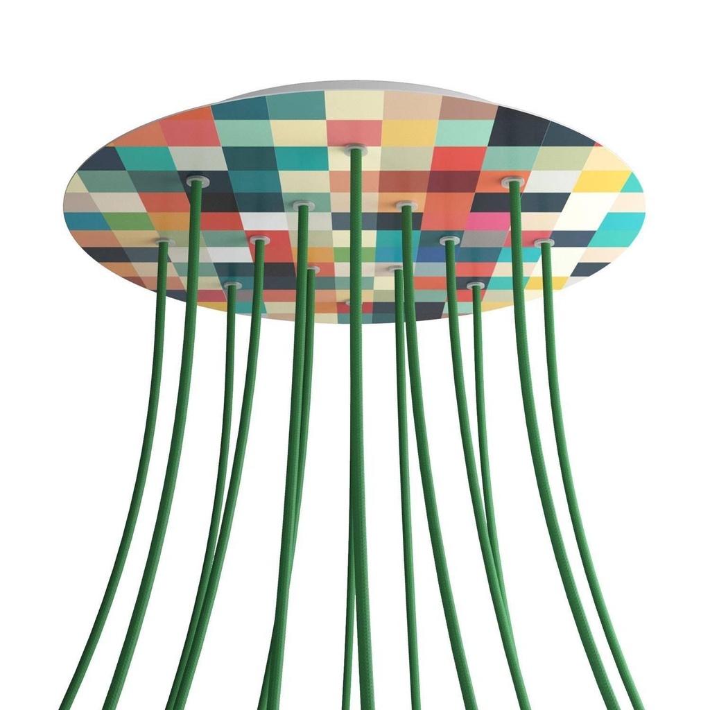 Rosone XXL Rose-One rotondo, diametro 400 mm con 14 fori e 4 fori