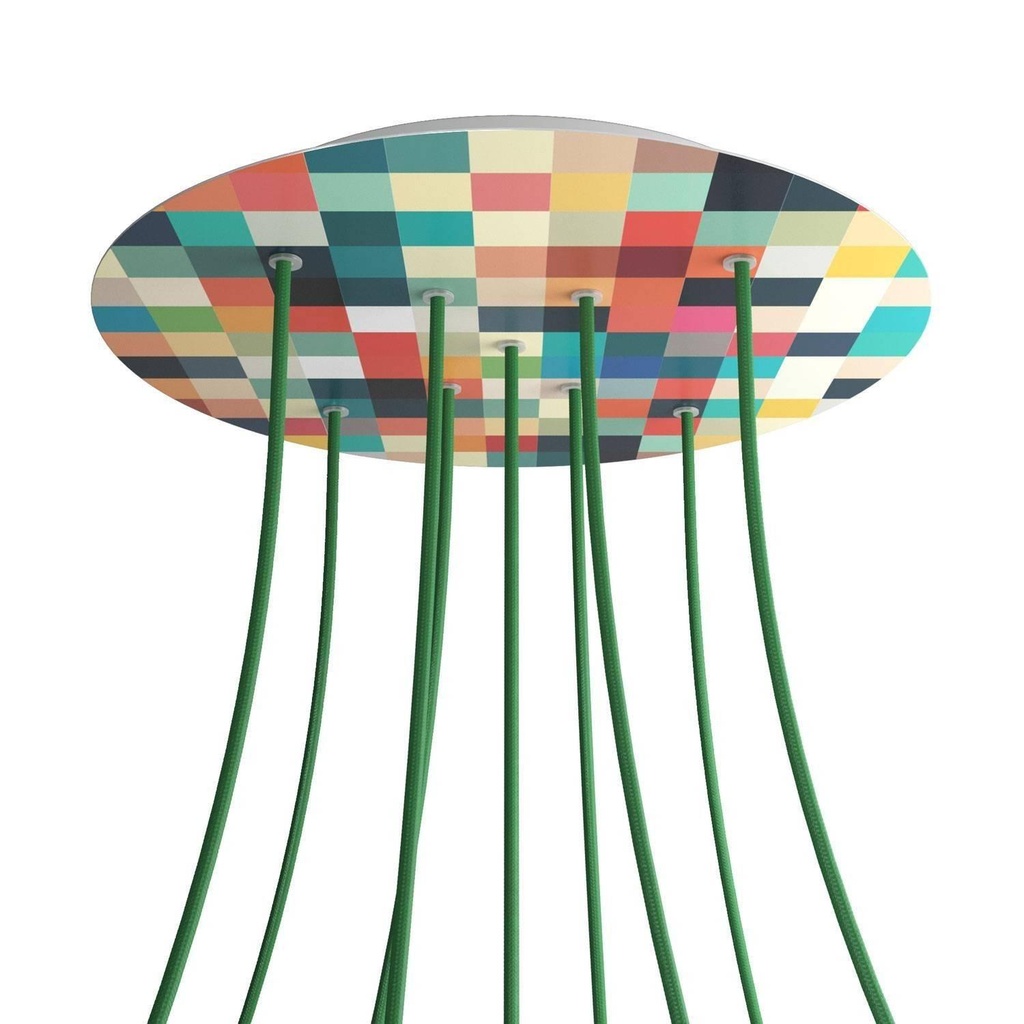 Rosone XXL Rose-One rotondo, diametro 400 mm con 9 fori a X e 4 fori