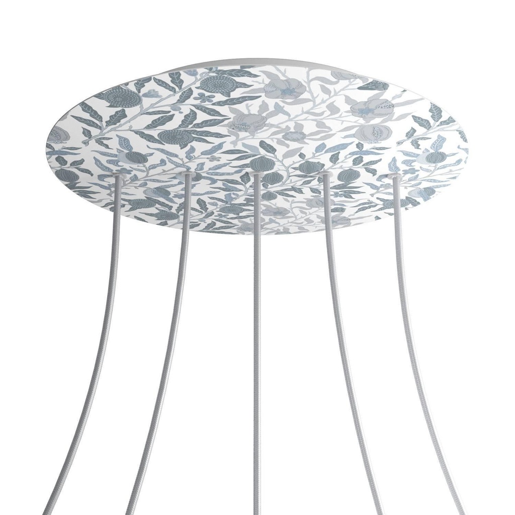 Rosone XXL Rose-One rotondo, diametro 400 mm con 5 fori in linea e 4