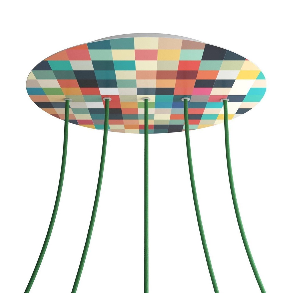 Rose-One XXL rosette round, diameter 400 mm with 5 holes in line and 4