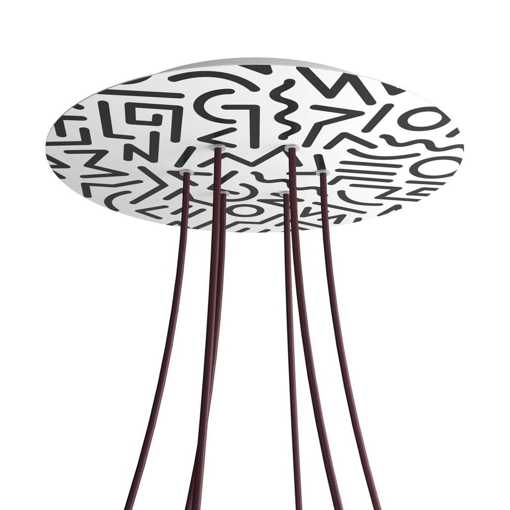 Rosone XXL Rose-One rotondo, diametro 400 mm con 6 fori e 4 fori