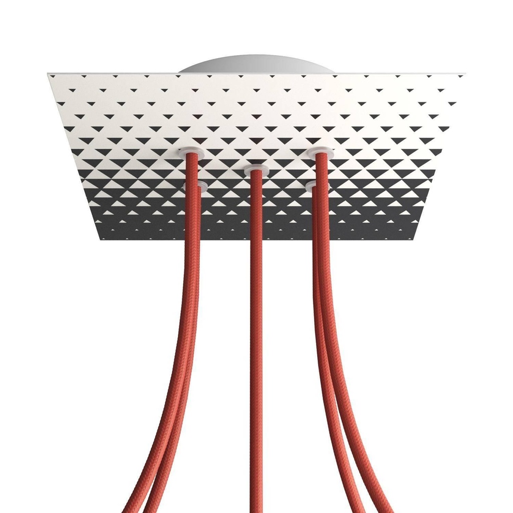 Rose-One square rosette, 200 mm with 5 holes and 4 side holes - PROMO