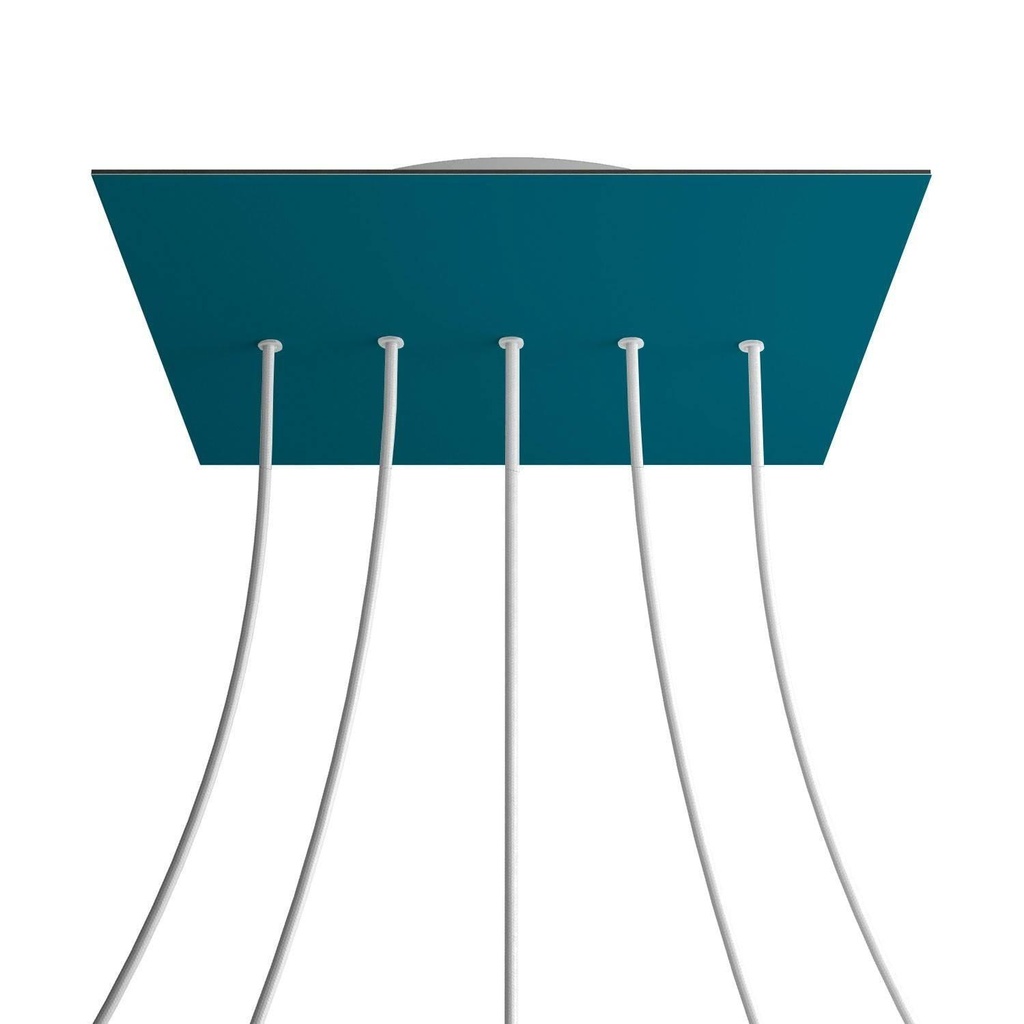 XXL Rose-One square rosette, 400 mm with 5 holes in line and 4 holes