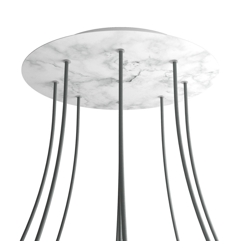 Rosone XXL Rose-One rotondo, diametro 400 mm con 9 fori e 4 fori