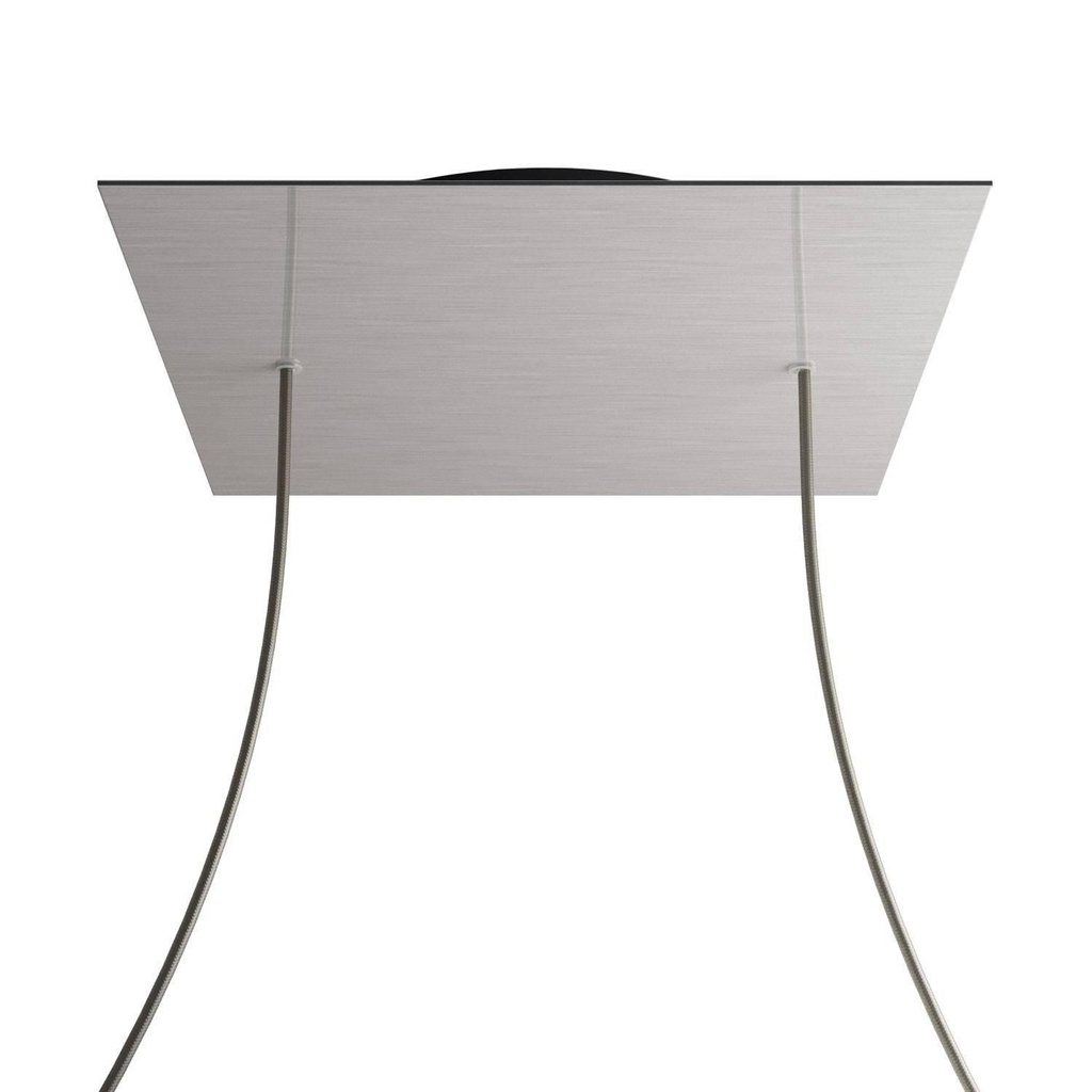 XXL Rose-One square rosette, 400 mm with 2 holes and 4 side holes