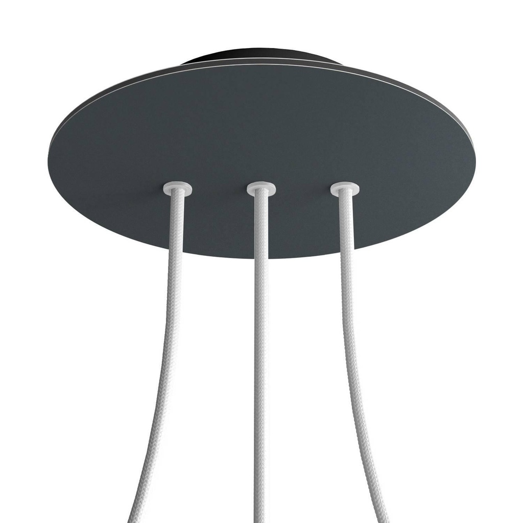 Rosone Rose-One rotondo, diametro 200 mm con 3 fori in linea e 4