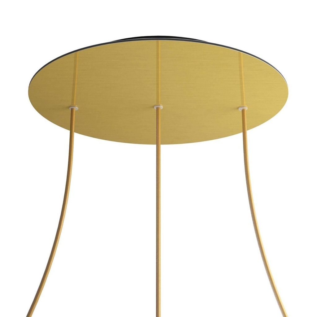 Rosone XXL Rose-One rotondo, diametro 400 mm con 3 fori in linea e 4