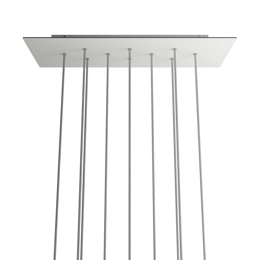 XXL Rose-One rectangular rosette with 10 holes and 6 side holes,