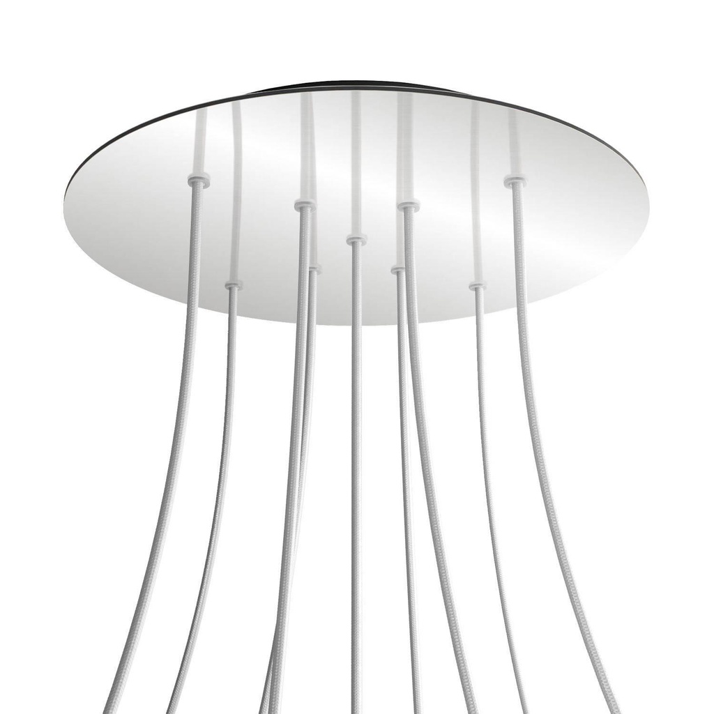 Rosone XXL Rose-One rotondo, diametro 400 mm con 9 fori a X e 4 fori