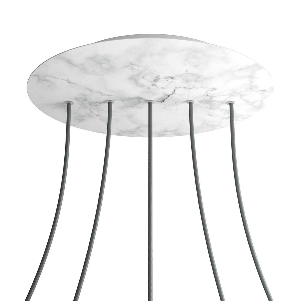 Rose-One XXL rosette round, diameter 400 mm with 5 holes in line and 4