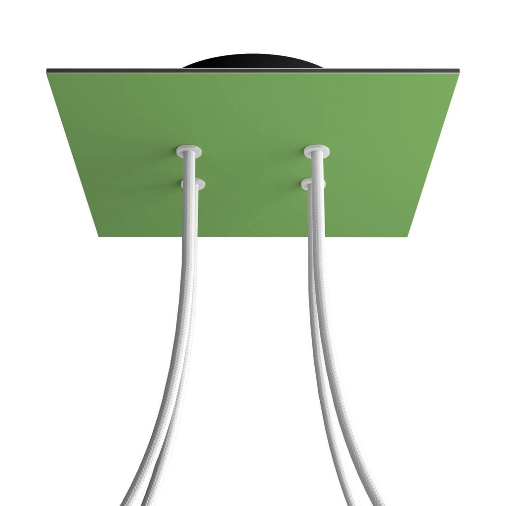 Rose-One square rosette, 200 mm with 4 holes and 4 side holes